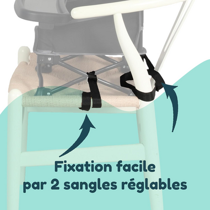 BAMBISOL chaise haute de voyage avec tablette
