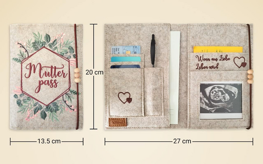 LittleNoah filcowe etui na kartę ciąży 14 x 20 cm