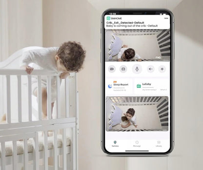 SIMSHINE Baby Pro kamera 2K 360° niania elektroniczna + uchwyt