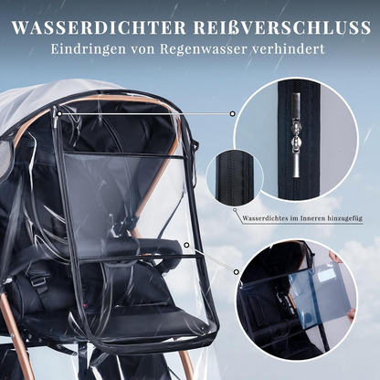 BEMECE housse de pluie universelle pour poussettes avec fenêtre