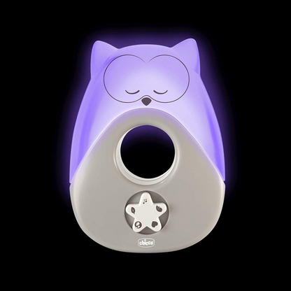 CHICCO Sweet Lights veilleuse avec mélodies et sons HIBOU 13,5 x 18 cm
