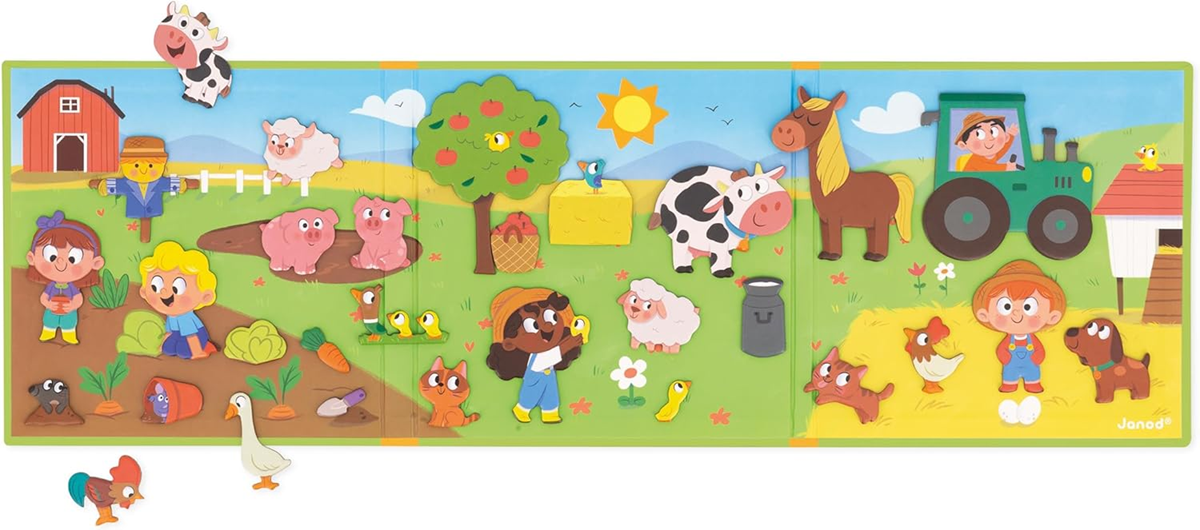 JANOD Magneti'Stories Farm magnetiskt pussel 30 magneter
