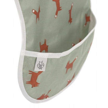 LASSIG babero de plástico con velcro y bolsillo x2 6-24 meses