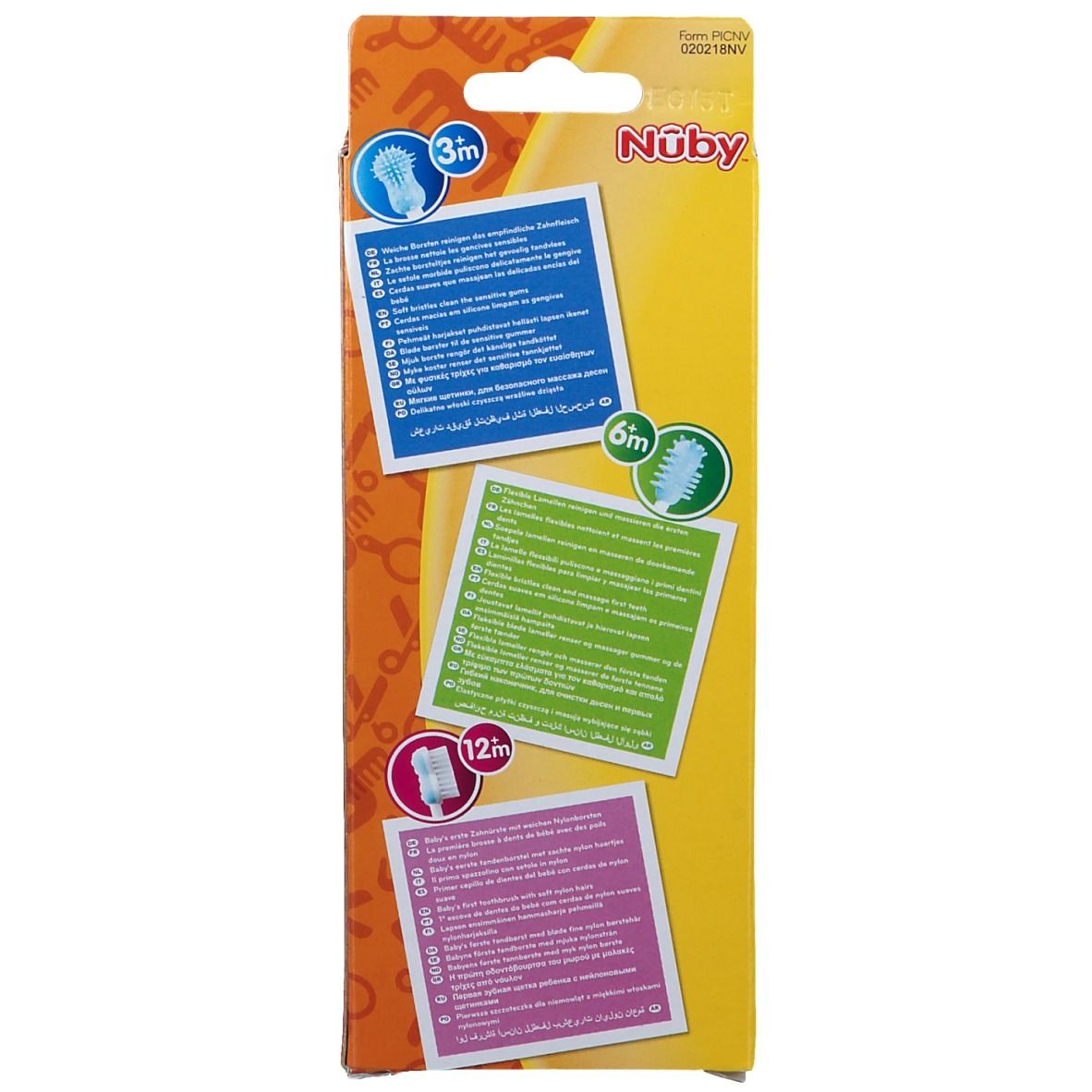 Nuby ID754 set de brosses à dents bleu x3