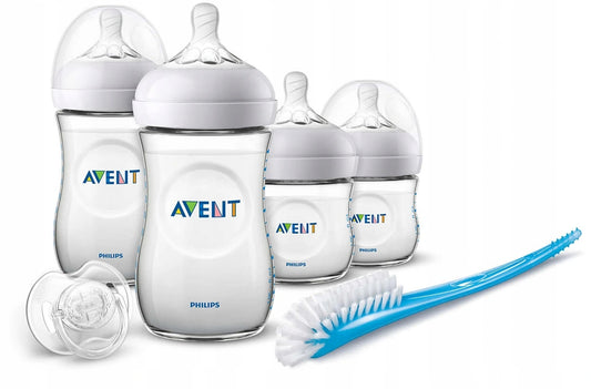 PHILIPS AVENT zestaw 4 butelki, smoczek, szczotka