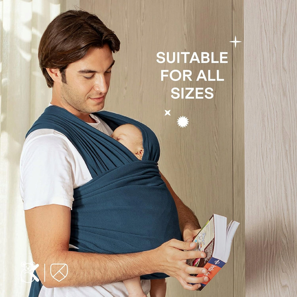 KOALA BABYCARE elastisk slynge til at bære med max 15kg