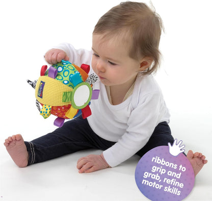 PLAYGRO Loopy Loops sensoryczna pluszowa piłka z lusterkiem i dzwoneczkiem