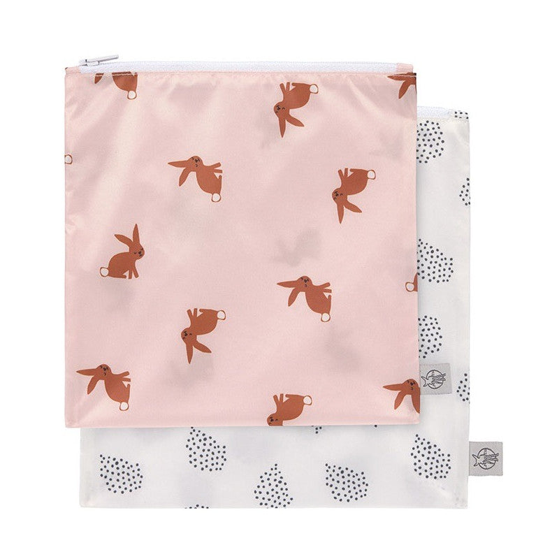 LASSIG Snack Bag sacs à collations x2 17x18cm