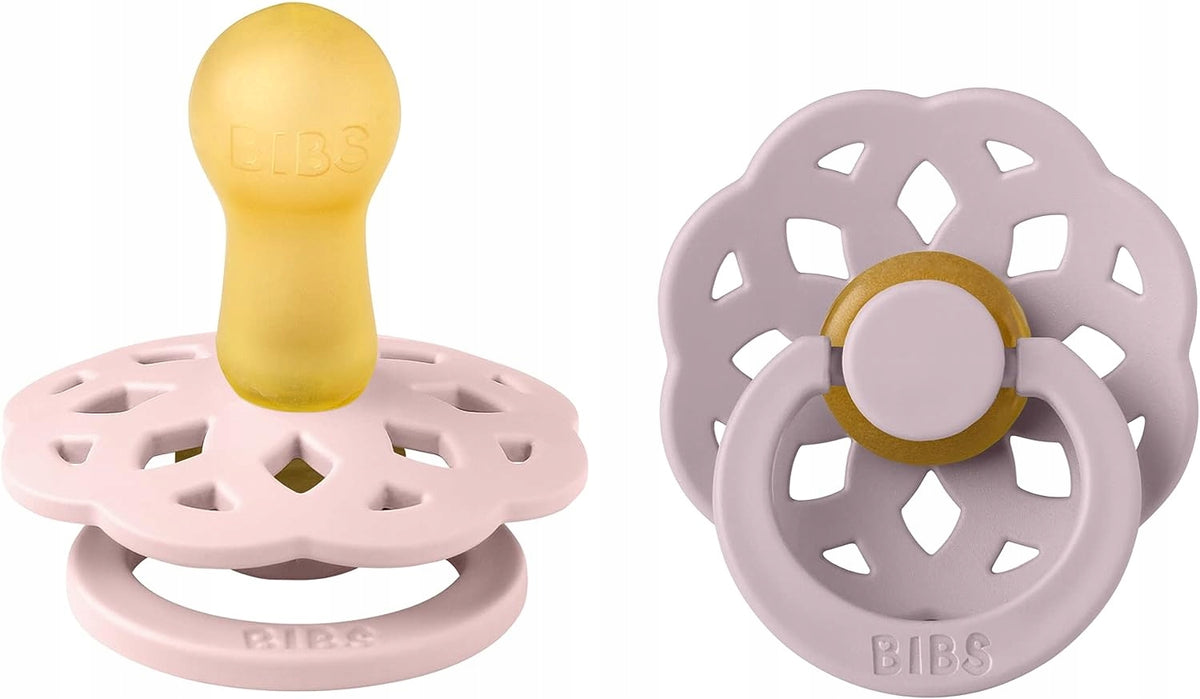 BIBS BOHEME smoczki uspokajające 2pack kauczuk 6+ różowe i lawendowe, bez BPA, EN1400