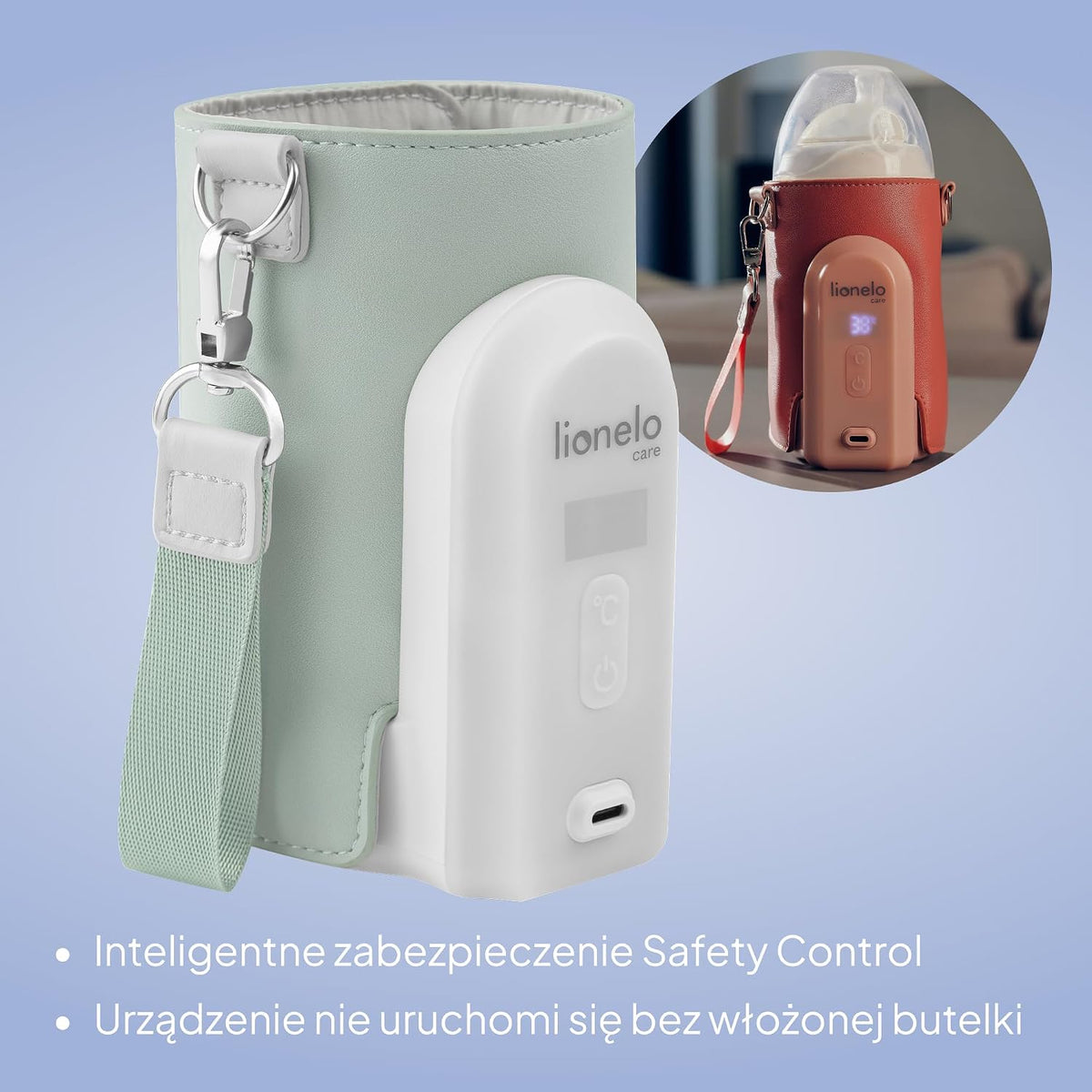 LIONELO Thermup Go Evo przenośny podgrzewacz do butelek – zdjęcie produktu 3
