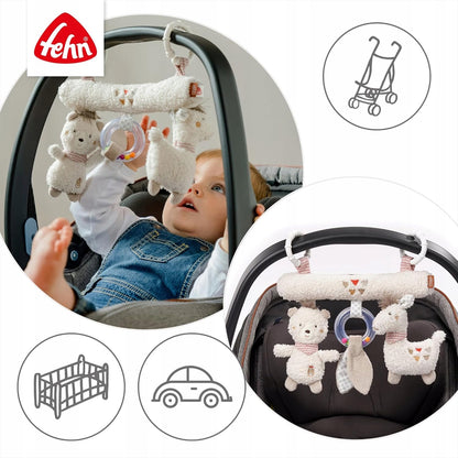 FEHN portique suspendu avec hochet et sifflet pour poussette PERU