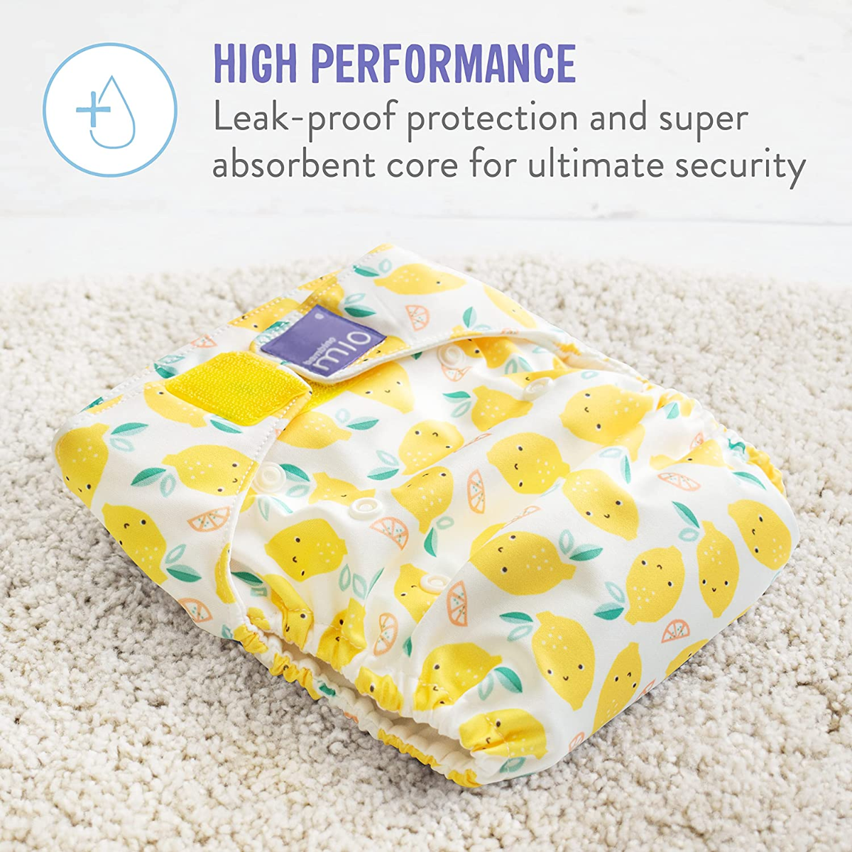 BAMBINO MIO cobertor para pañal 9 kg+ con manzanas