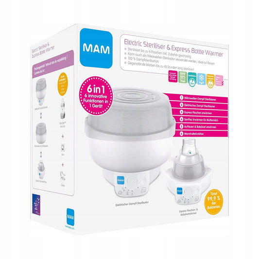 MAM sterylizator podgrzewacz 6w1 + butelka