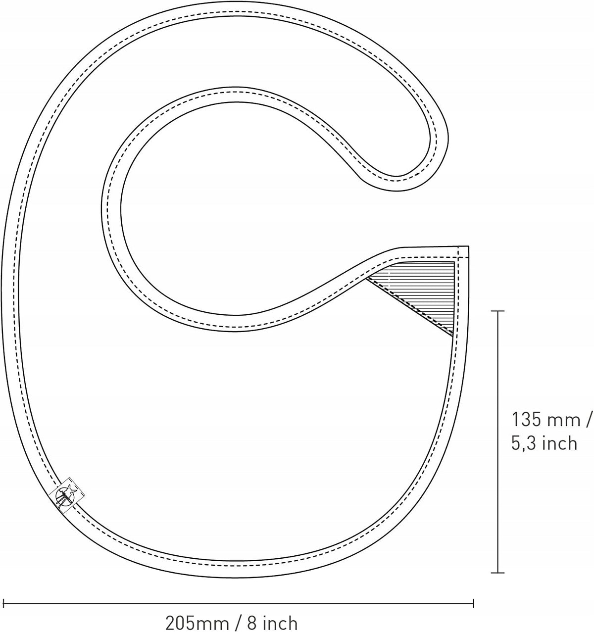 LASSIG cotton bib with Velcro fastening