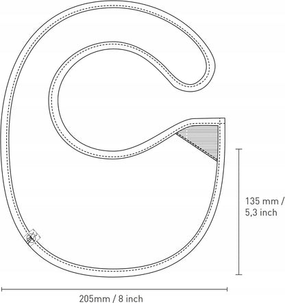 LASSIG cotton bib with Velcro fastening