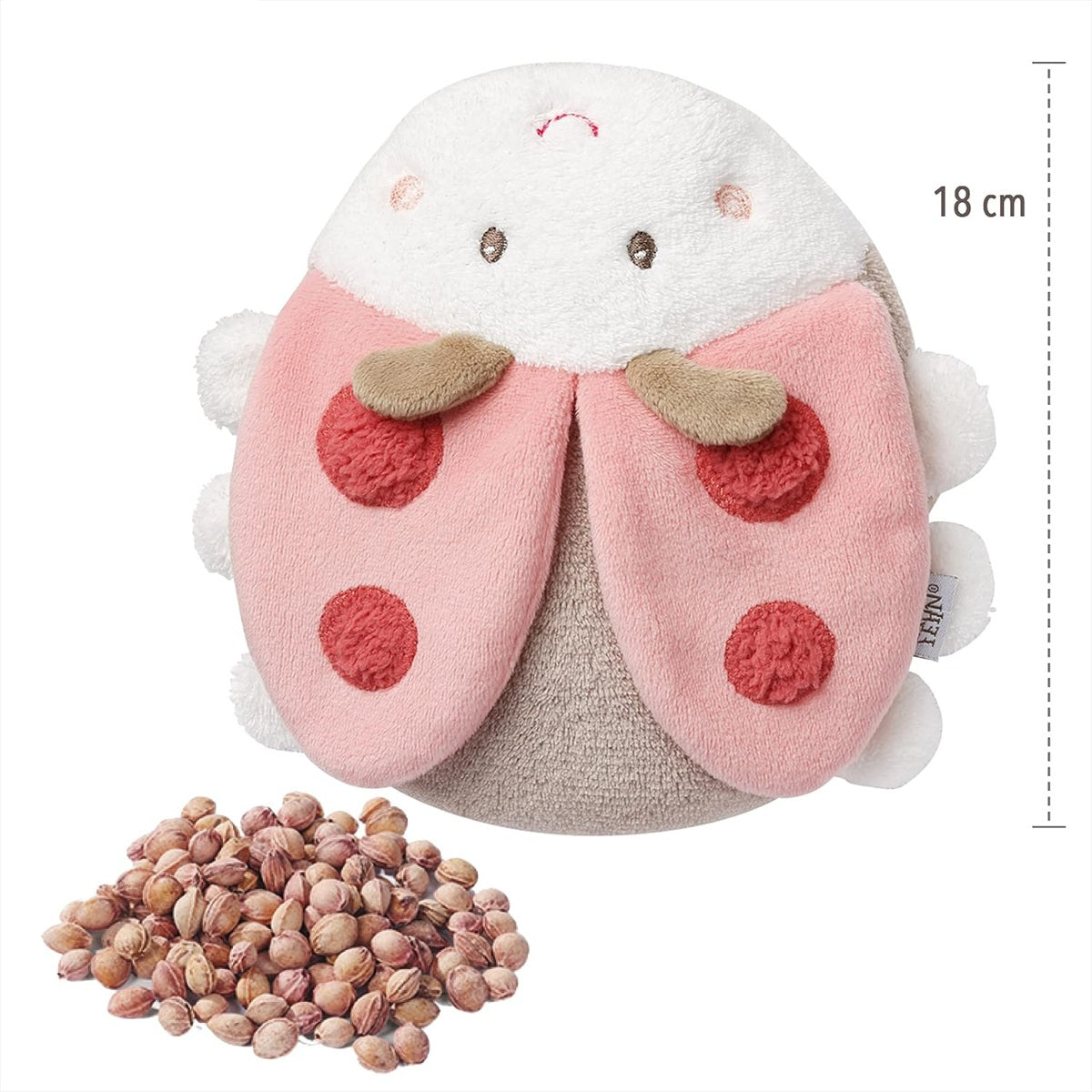 FEHN pluszowy termofor z pestkami wiśni 18 cm CHRZĄSZCZ – zdjęcie produktu 2
