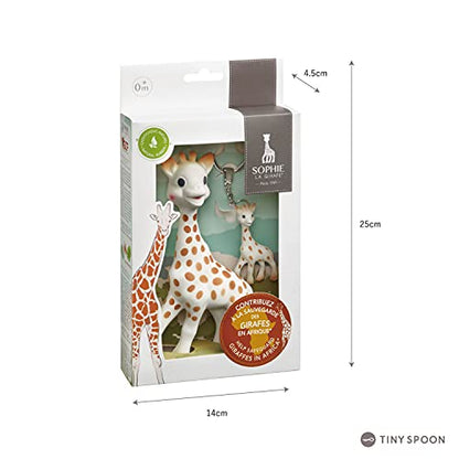 GIRAFE SOPHIE ensemble anneau de dentition avec porte-clés