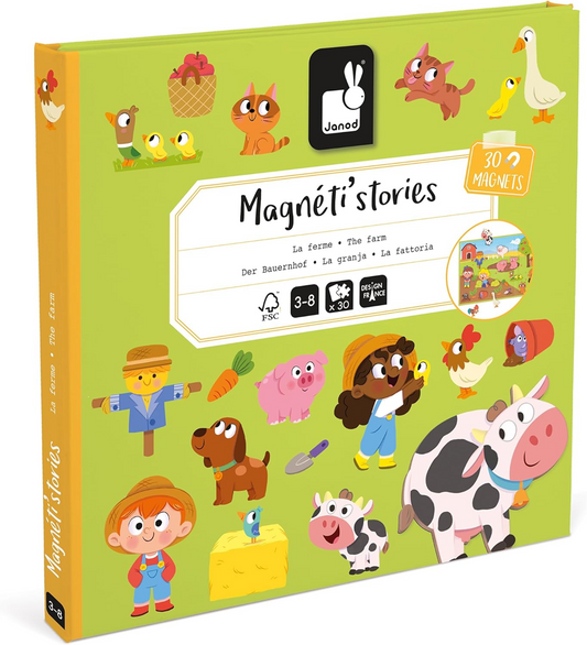 JANOD Magneti'Stories Farm magnetiskt pussel 30 magneter
