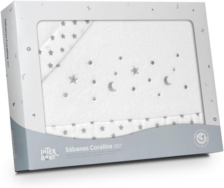 INTERBABY cot bedding set 60x120 cm Coralina