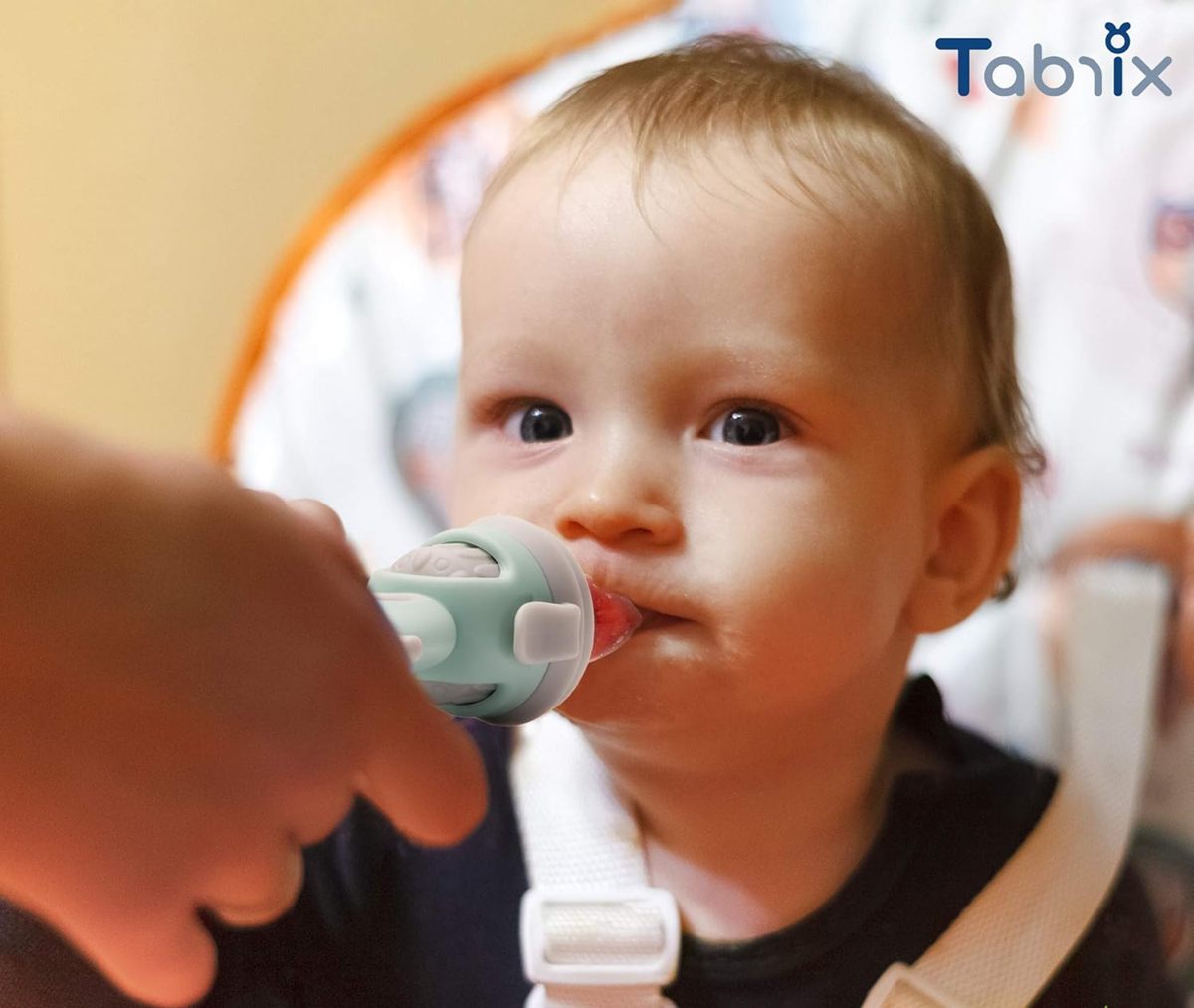 TABRIX anneau de dentition distributeur de fruits pour bébés 3 m+ 2 pièces 6 embouts
