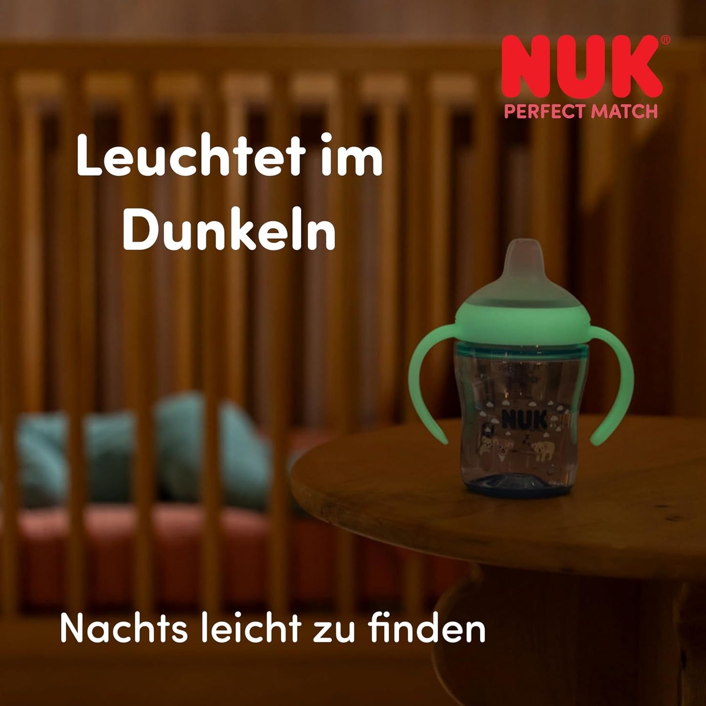 NUK Perfect Match Auslaufsicherer Becher 150 ml ab 6 Monaten+ LEUCHTET IM DUNKELN – Produktbild 5