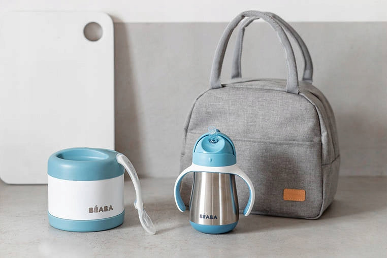 BEABA geïsoleerde thermotas + thermosfles drinkfles lepel