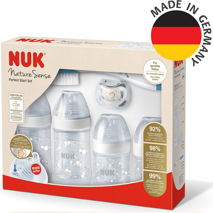 NUK zestaw butelek i akcesoriów Perfect Start Nature Sense 0-18