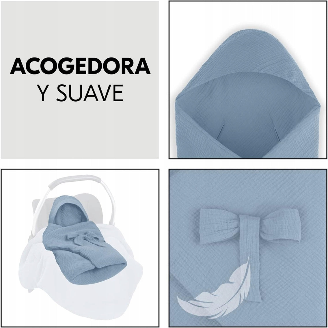 HAUCK SNUGGLE SO COSY couverture d’emmaillotage pour siège auto poussette couverture 75x75