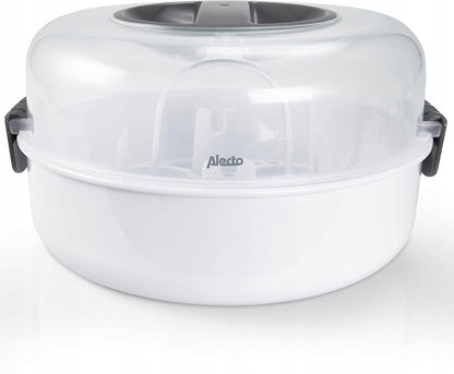 ALECTO BW-04 stérilisateur micro-ondes pour 4 biberons + pince et doseur