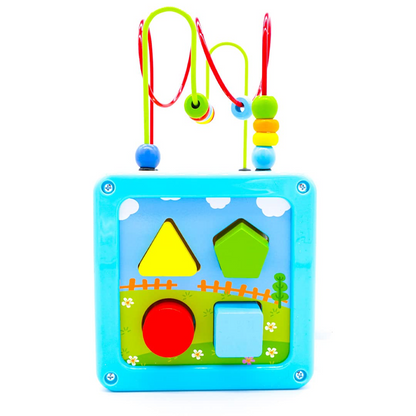 LOTTI & WILL Cube de jeu en bois multifonctionnel pour enfants 18 mois+