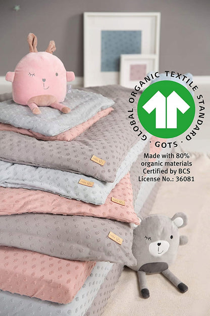 ROBA komplet pościeli 2częściowy 100x135 Lil Plane, różowy, organiczna bawełna GOTS
