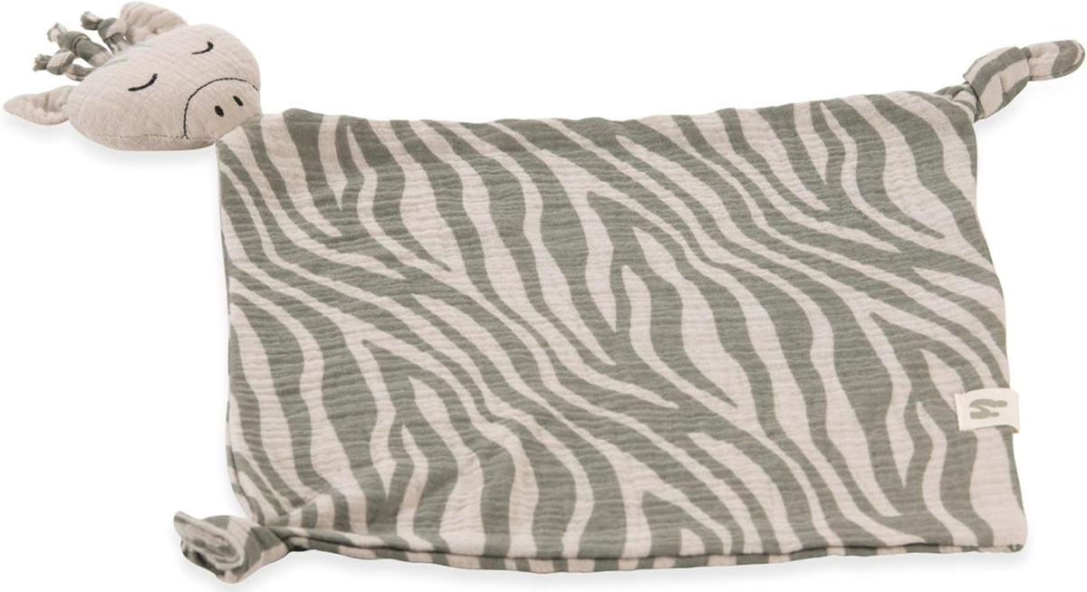 HAUCK Cuddle N Play muślinowy komforter przytulanka 25 x 25 cm ZEBRA SAGE