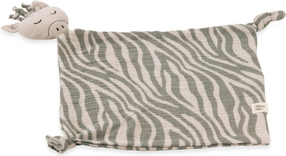 HAUCK Cuddle N Play muślinowy komforter przytulanka 25 x 25 cm ZEBRA SAGE