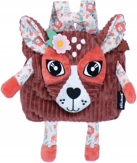 DEGLINGOS sac à dos en peluche pour maternelle CERF 26 x 36 cm