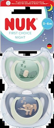 NUK First Choice Night nyugtatócumik 0–6 hónapos korig