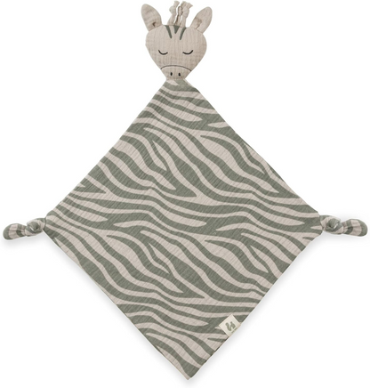 HAUCK Cuddle N Play doudou en mousseline 25 x 25 cm ZEBRA SAGE