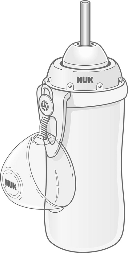 NUK 2 ustniki i 2 słomki do butelki FLEXI CUP