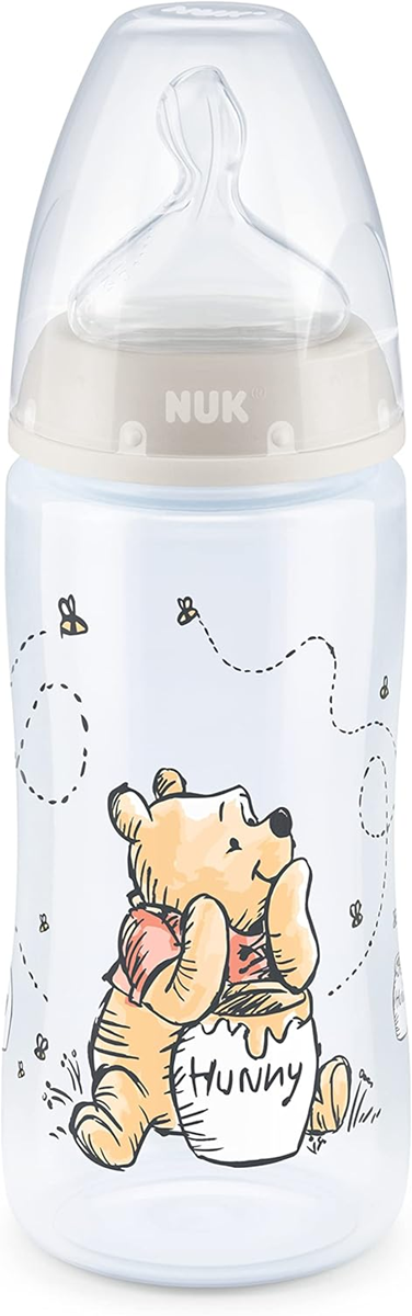 NUK First Choice+ 0-6 m BOUTEILLE 300 ml indicateur de température WINNIE L’OURSON