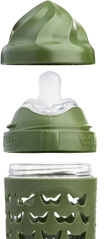 HEROBILITY Hero Eco bouteille en verre avec étui 220 ml 6 m+ tétine M