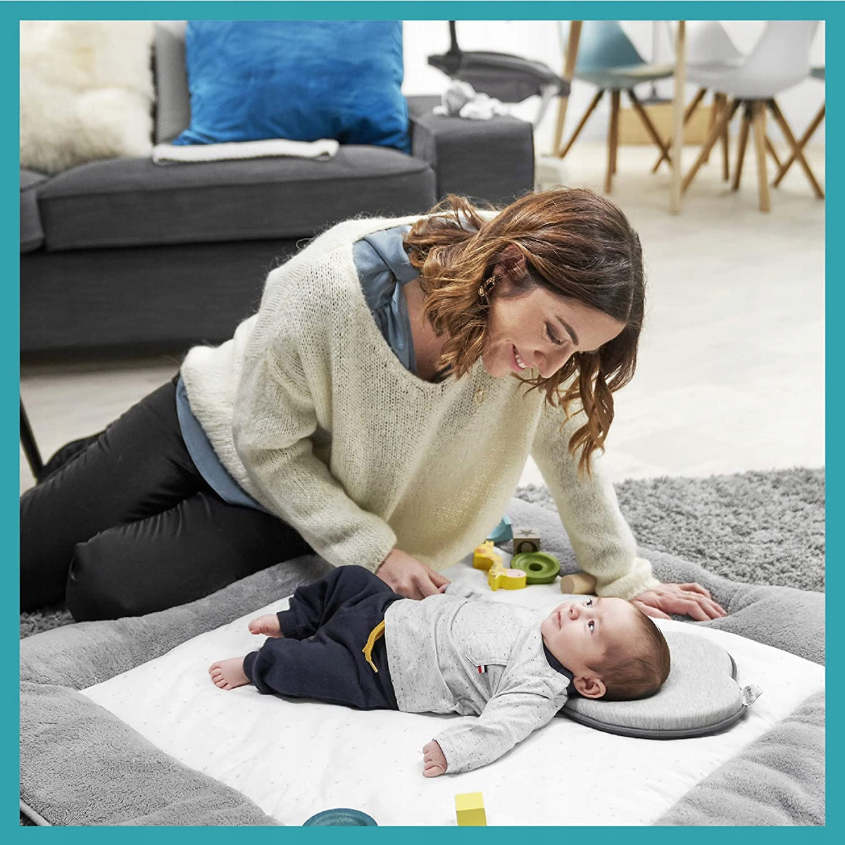 BABYMOOV Lovenest poduszka niemowlęca 0+ ORGANIC dla niemowląt, bawełna organiczna, do ochrony główki
