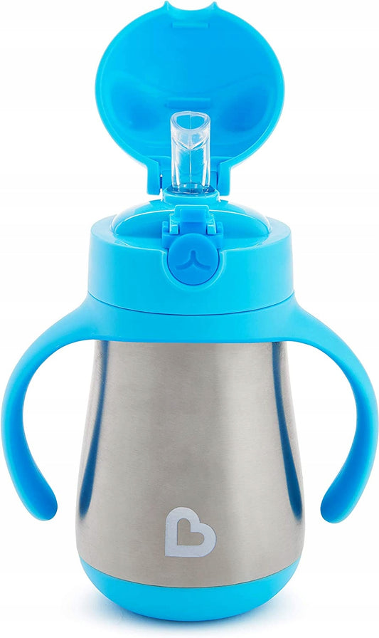 MUNCHKIN Cool Cat tasse anti-fuite avec paille EN ACIER 237 ml