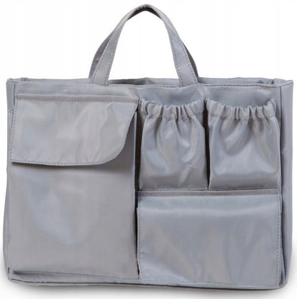 CHILDHOME organizer do torby MOMMY BAG szary z kieszonkami i uchwytem, praktyczny organizer do torby i walizki