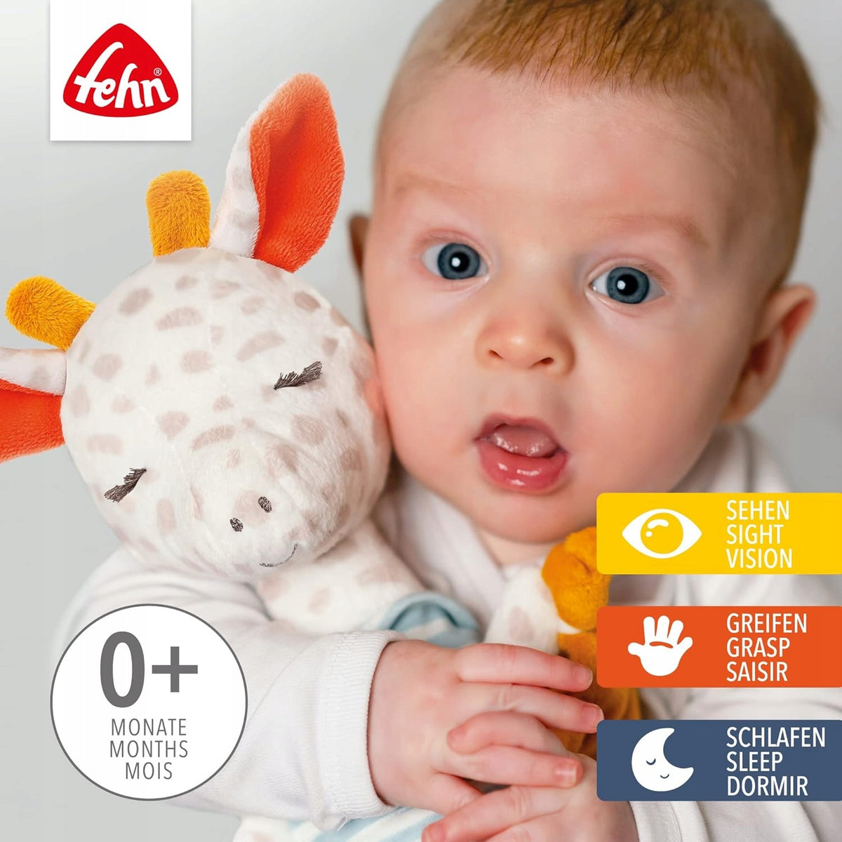 FEHN lampka nocna przytulanka żyrafa 27cm GUTE NACHT