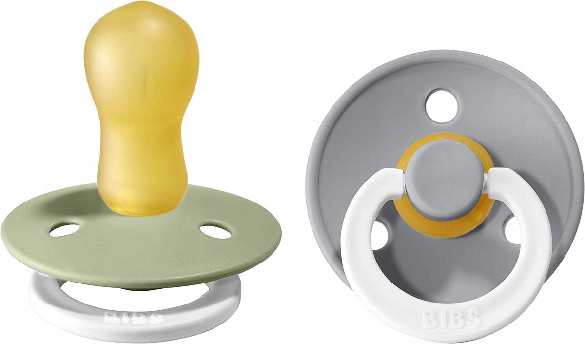BIBS COLOUR GLOW smoczki uspokajające 2pack kauczuk 18 msc+ ŚWIECĄCE