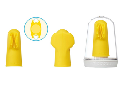 FRIDA BABY brosse à dents en silicone pour doigt + étui boîte