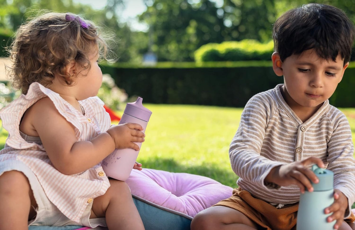 NUK Mini-Me Sip Stahlflasche mit hartem Mundstück, 300 ml, ab 9 Monaten, FUCHS – Produktfoto 4
