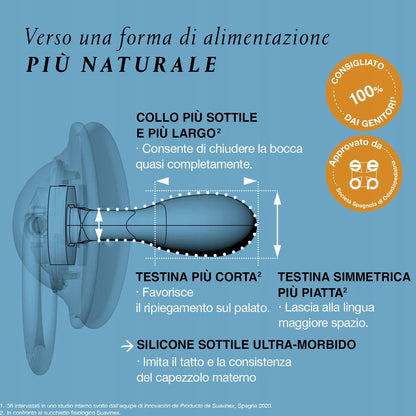 SUAVINEX sucette SX PRO Day&Night x2 silicone 6-18m LUMINEUSE