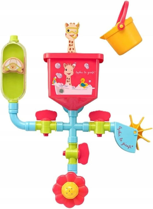 SOPHIE LA GIRAFE jouets de bain avec ventouses, tubes, moulin, arrosoir