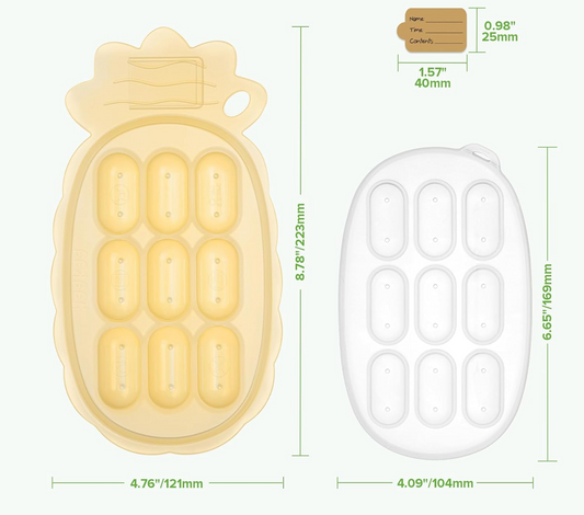 HAAKAA tabuleiro de silicone para congelar alimentos + tampa