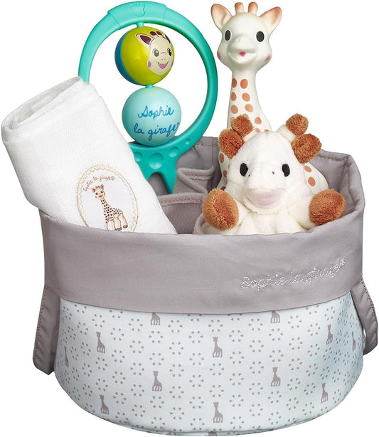 ENSEMBLE POUR BÉBÉ GIRAFE SOPHIE PANIER CADEAU